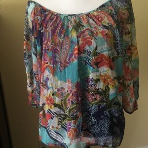 Multi color top long sleeve